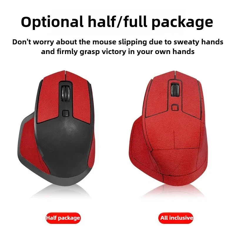 Adesivo antiderrapante de camurça ergonômica para Logitech MX Master 3 – Cobertura completa absorvente de suor, antiarranhões para trabalho e jogos