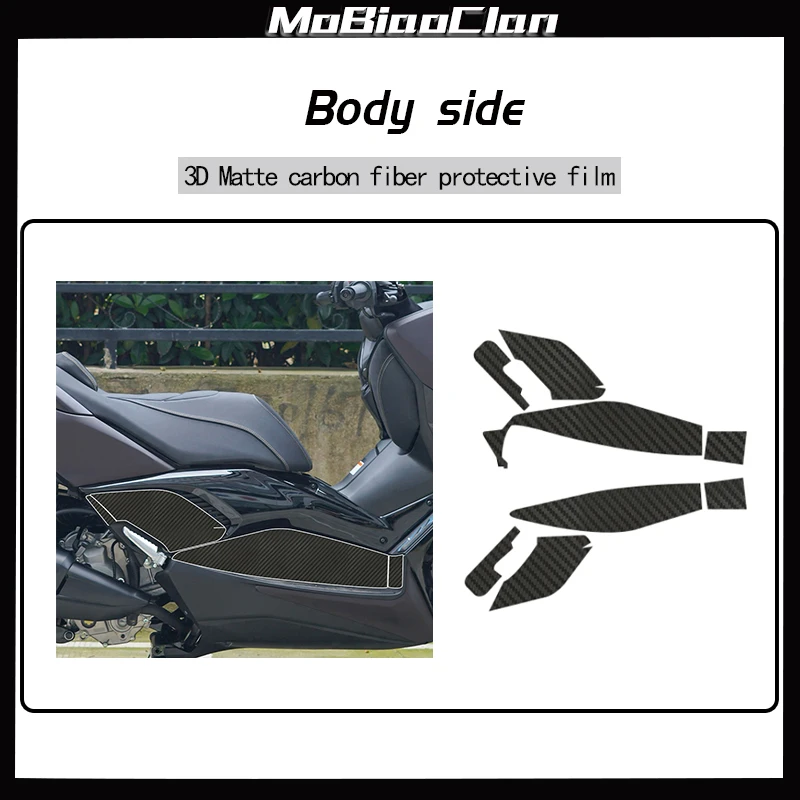 For YAMAHA XMAX300 TECH 2024 3D Carbon Fiber Body Film Fuel Tank Protection Sticker Decorative Waterproof Modification Parts