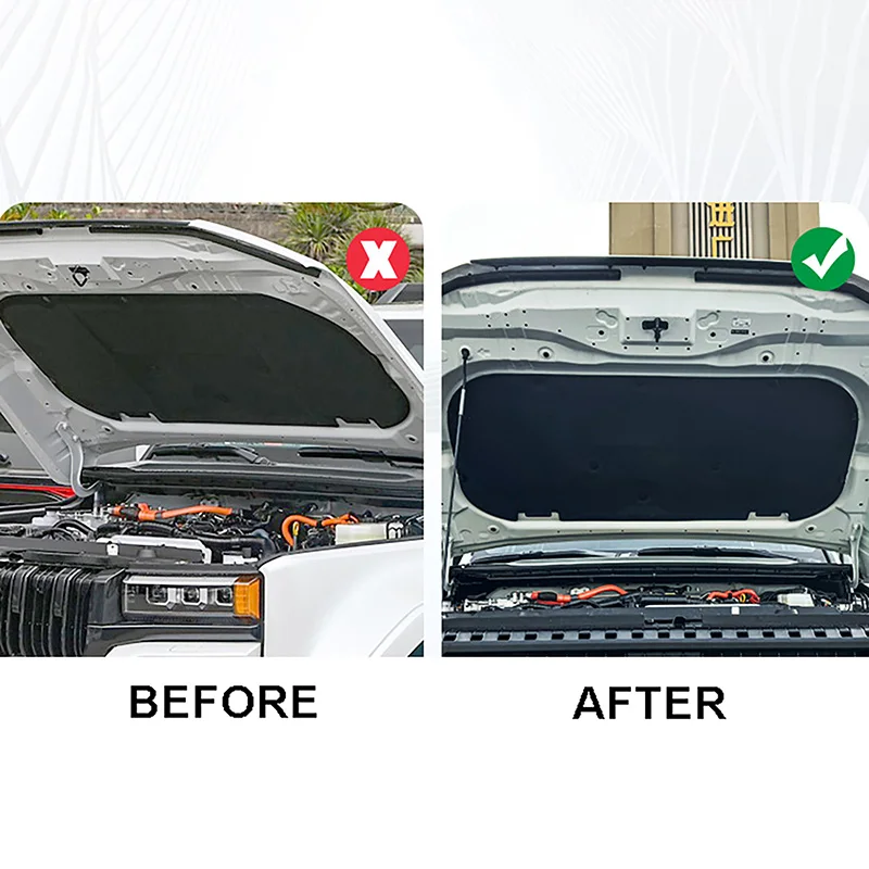 フロントエンジン防音綿断熱パッドバックル付き騒音低減自動車アクセサリートヨタプラド-lc250-2024-2025