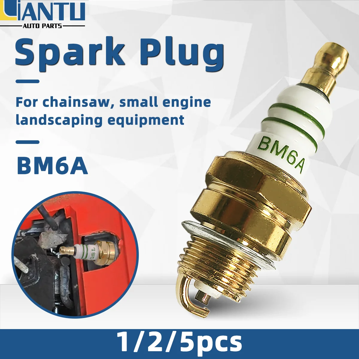 

1/2/5PCS Spark Plug Durable High Ignition Efficiency Stable Combustion Anti Corrosion Energy Saving Universal Car Engine Parts