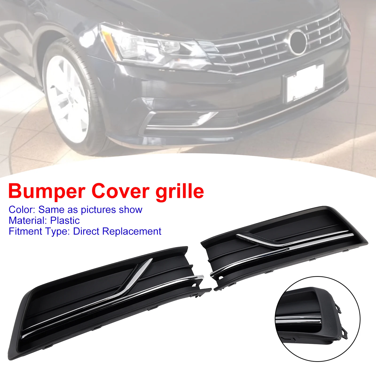 

Artudatech Front Left and Right Side Fog Light Cover Fit for Volkswagen Passat B8 2016 2017 2018 Car Accessories