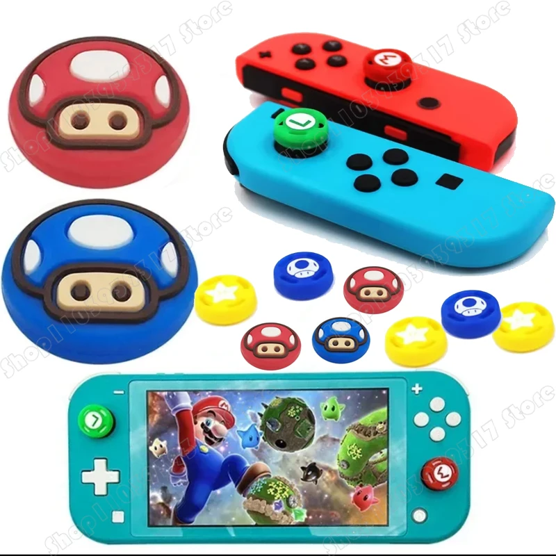 

Super Mario Bros. Game Joystick Case Anime Cartoon Character Handle Cover Switch N Thumb Handle Protection Decorative Gift