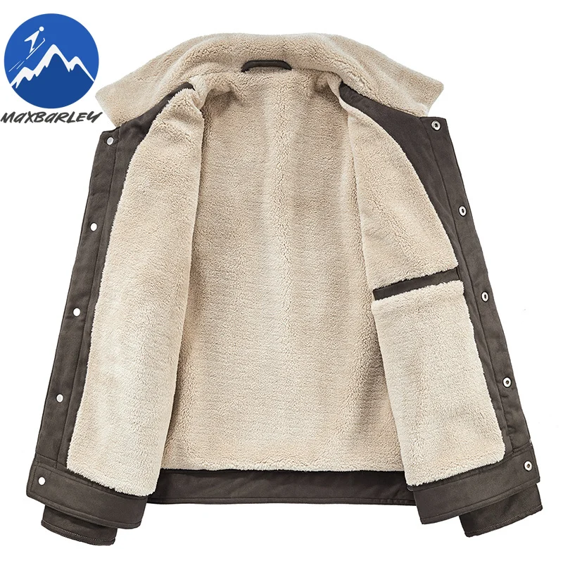 موضة جديدة سترات من جلد الغزال رجل الفراء المتكاملة الصوف سترات من الجلد جودة الذكور سمكا الدافئة الشتاء معاطف جلدية حجم 4XL