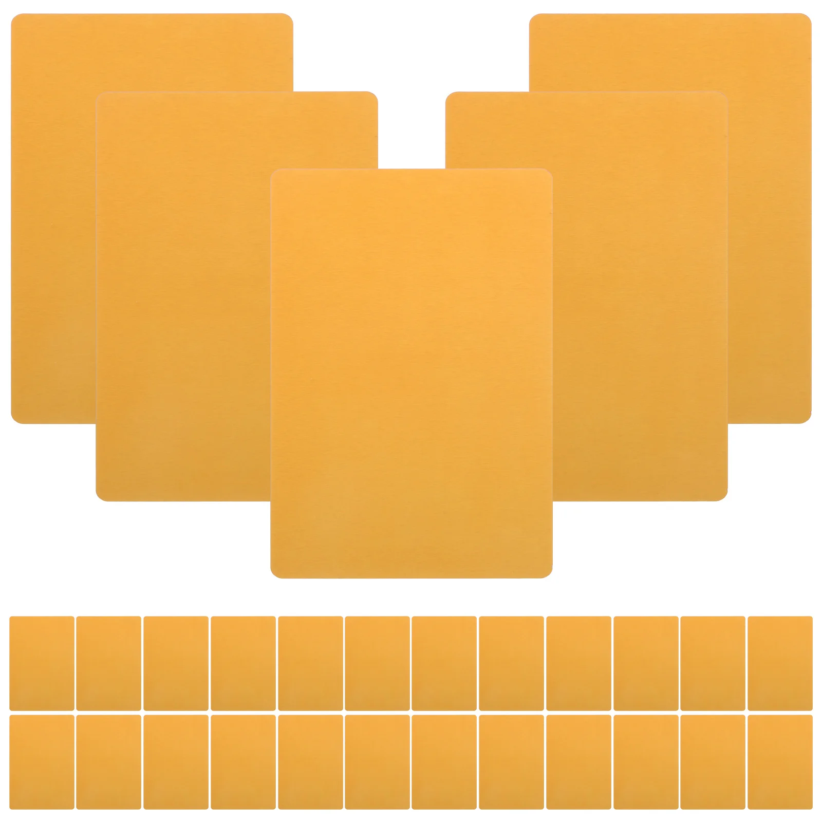 

50 Pcs Blank Cards Metal Business Aluminum Nameplate Golden Engraved Blanks for Engraving Office