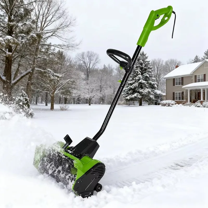 Vertak 1500W Electric Snow Thrower, 34cm Clearing Width with 90° Adjustable Blade Rotor for Small Yards & Driveways