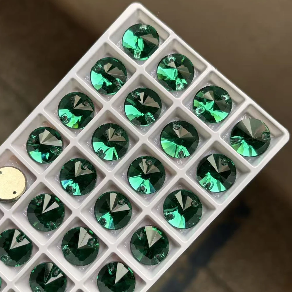 PUBRILEX Großhandel Glas K9 Strass Smaragd 3265 Strasssteine Cosmic zum Aufnähen für Hochzeitskleidung und Bekleidung – Detail 5