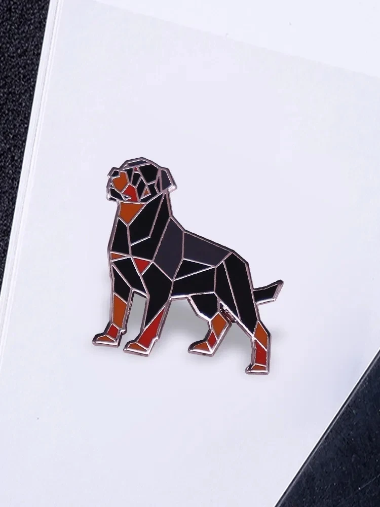 Rottweiler Enamel Pins Rottie Brooches Metal Badge for Dog Lovers Accessory Gifts