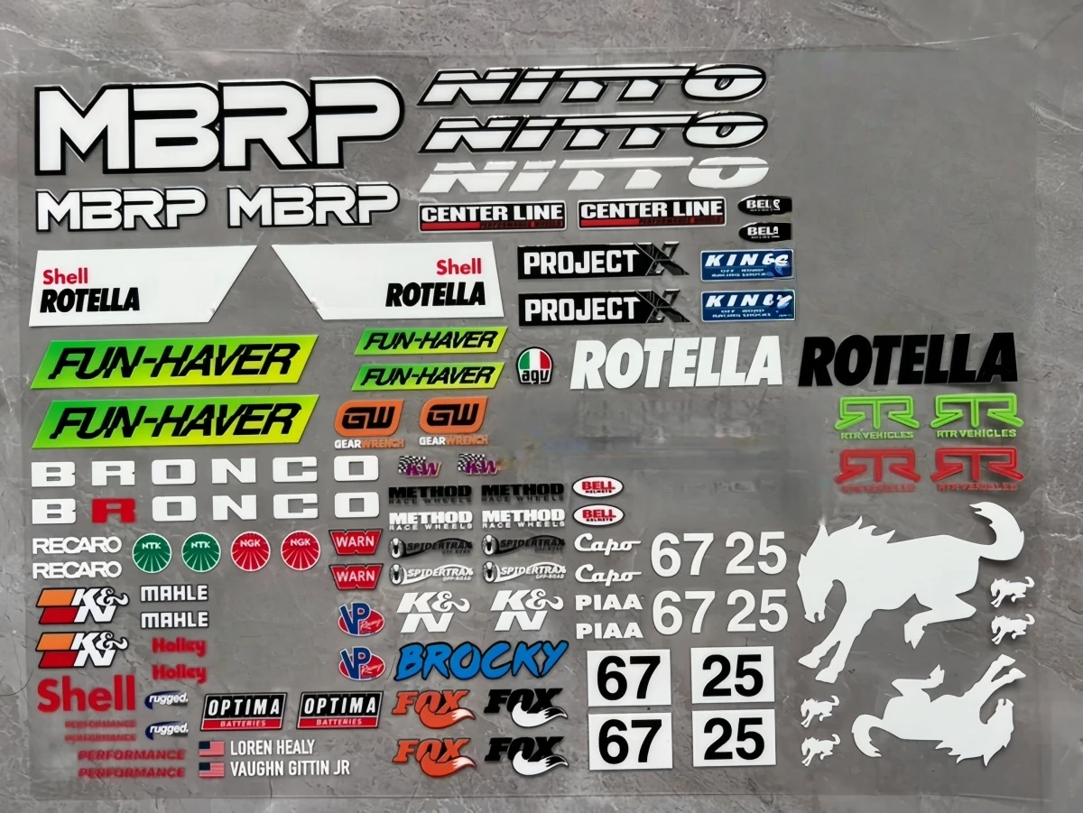 Decal/sticker for Axial scx10 III Bronco 1:10 scale Rock Crawler car RC Truck Upgrade part