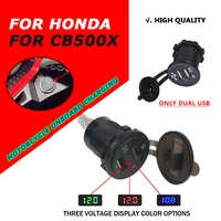 Adaptador de corriente para enchufe de cargador USB Dual, pantalla de voltaje tipo C, accesorios para HONDA CB500X CB 500 X CB 500X CB500 X 2023