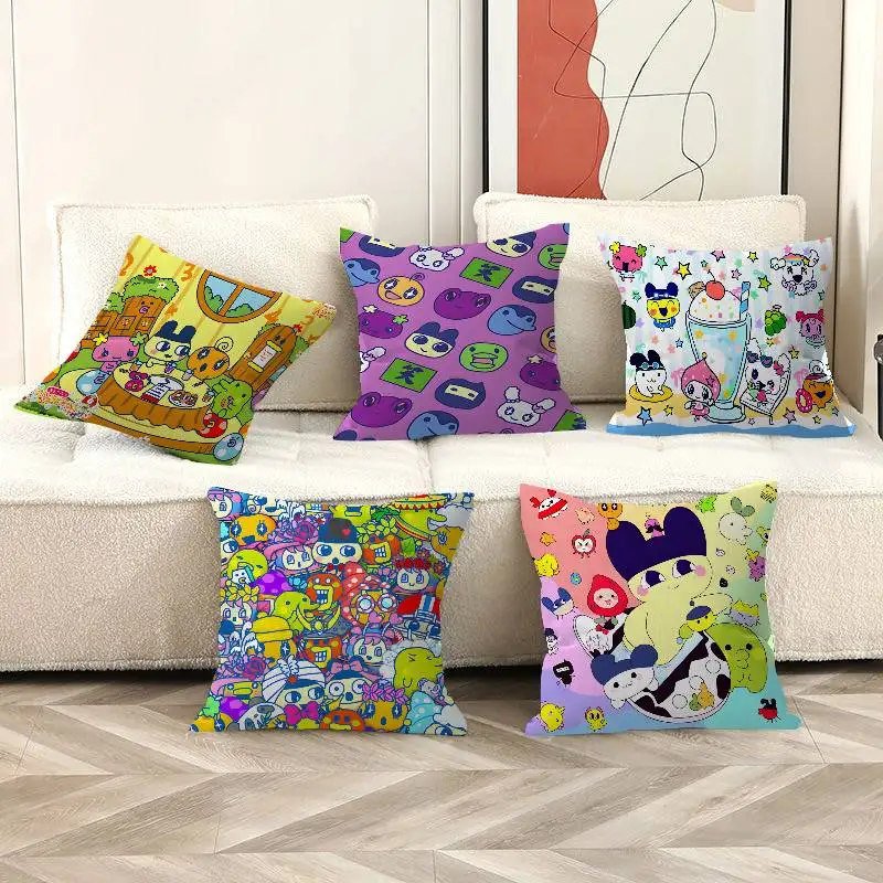 Classic T-Tamagotchi Cut Friend Game Pillow Gift Home Office Decoration Bedroom Sofa Car Cushion Cover case 45x45