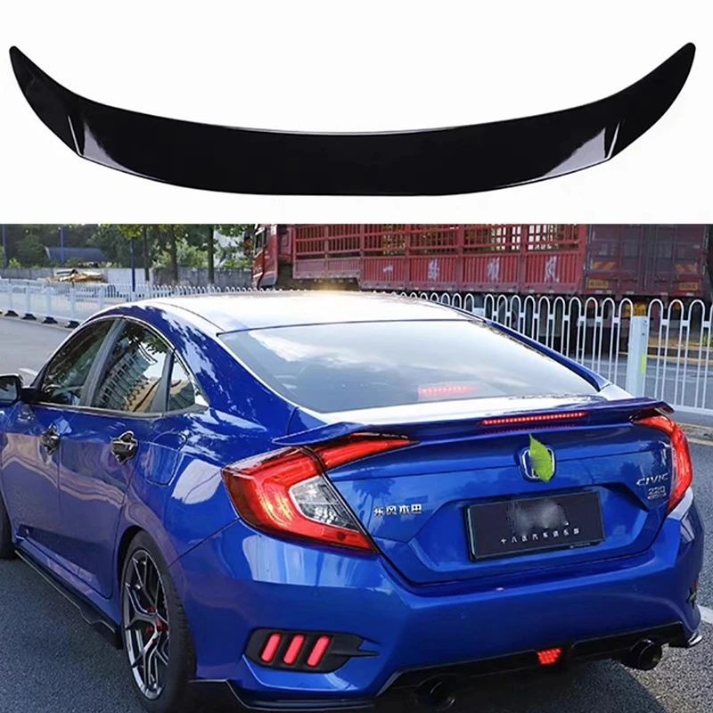 

Suitable for Honda Civic rear trunk lid spoiler wing ABS carbon black sports modification kit 2016, 2017, 2018, 2019, 2020, 2021