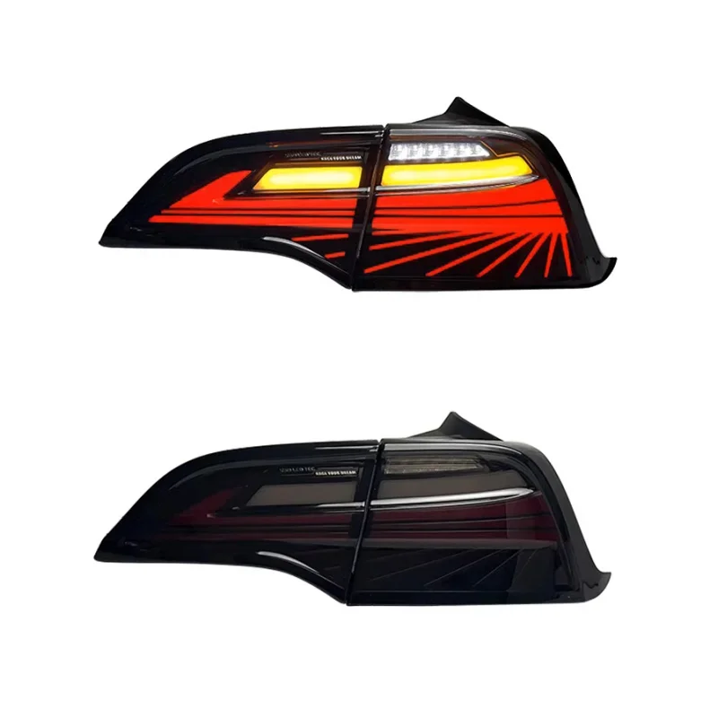 1 pair of modified LED taillights for 2017-2023 Tesla Model 3 Y taillight assembly with sequential turn signal assembly