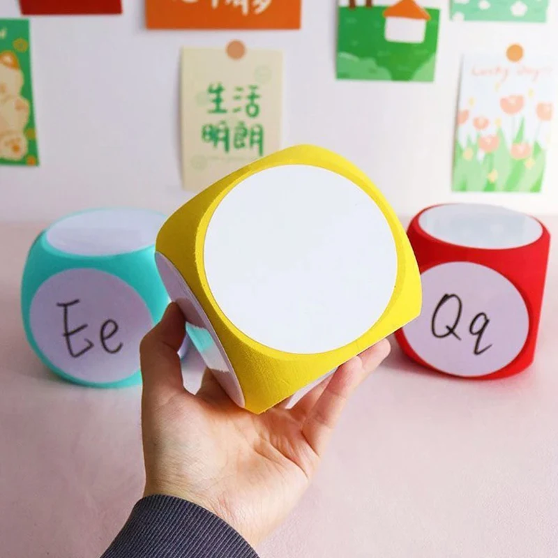 1PC Erasable Multipurpose Educational Dice Dry Erase Cube White Boards Dice Daily Toy Decoration, Gifts, Souvenirs