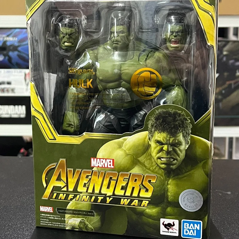 Figuras de Acción Bandai SHF Hulk Avengers 3 en Stock, Colección de Modelos, Figura de Acción, Regalo para Niños, Embalaje en Caja de Espuma