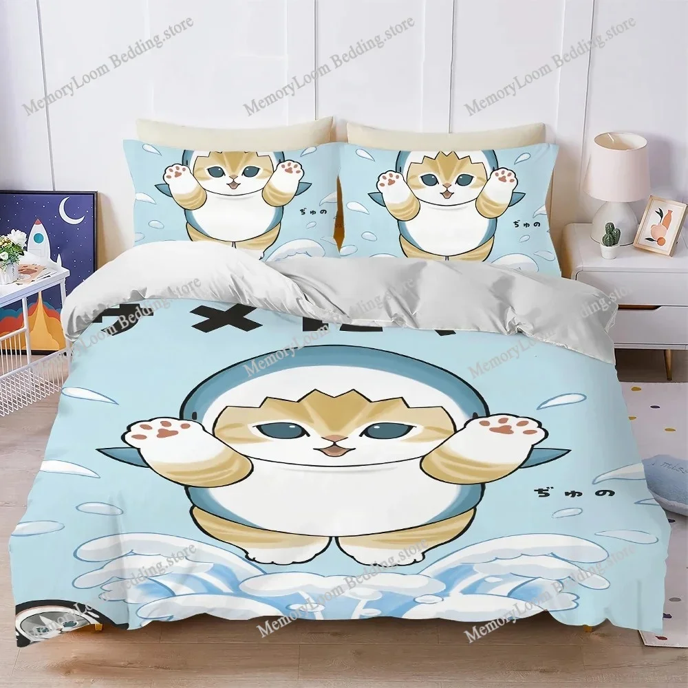 Cartoon M-Mofusand-Cute Duvet Cover Set Home Style Bedding Soft Laundry Cotton Bed Four Seasons Student Dormitory Luxury Gift963