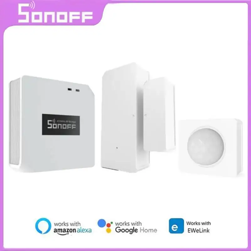 SONOFF RF Bridge R2 433MHz DW2 Door Window PIR3 Motion Sensor Smart Scene Home Security For eWeLink Google Home Alexa