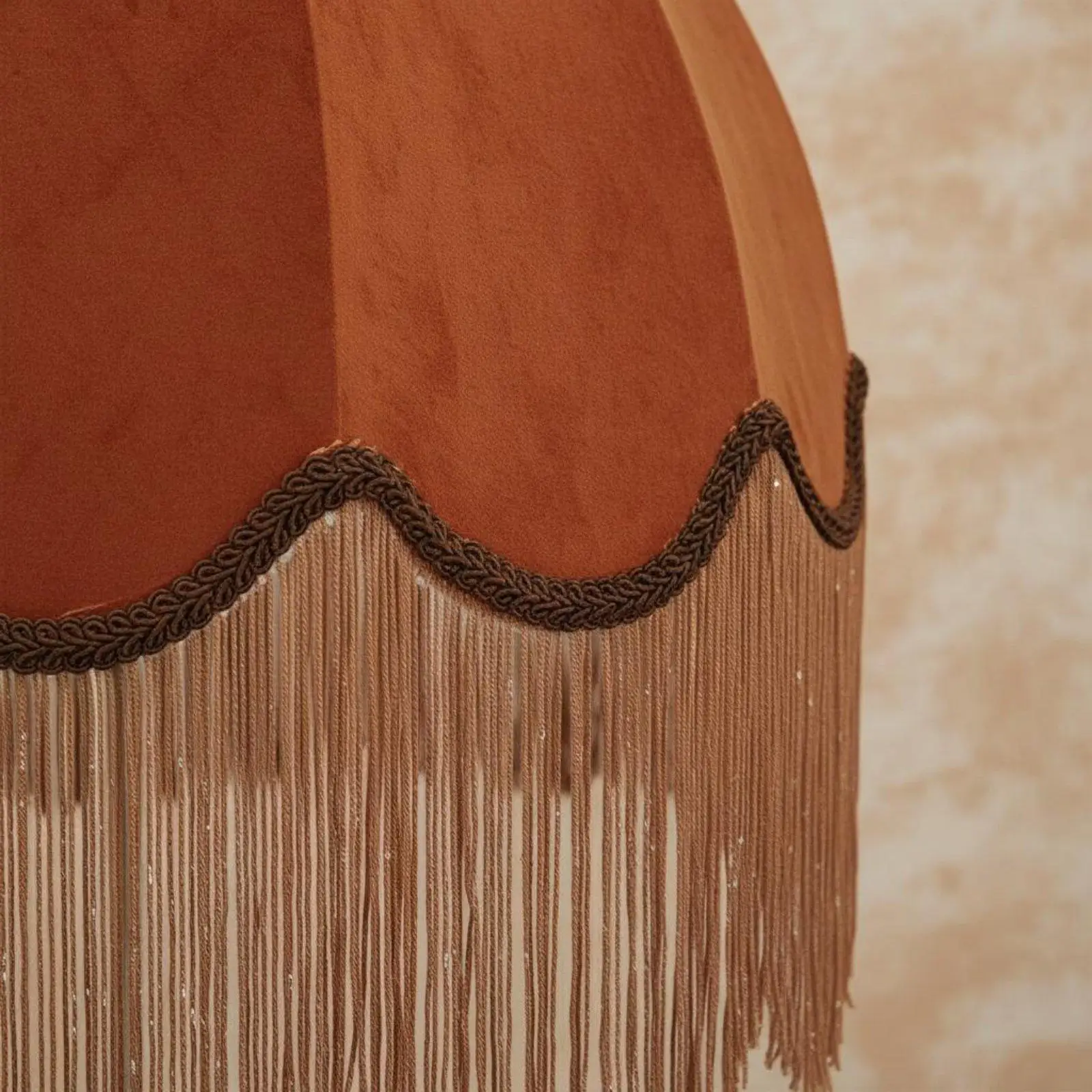 Large Velvet Lampshade Fringe Design Lamp Cover for Floor Lamp Reading Corner Soft Light Shade House Decor
