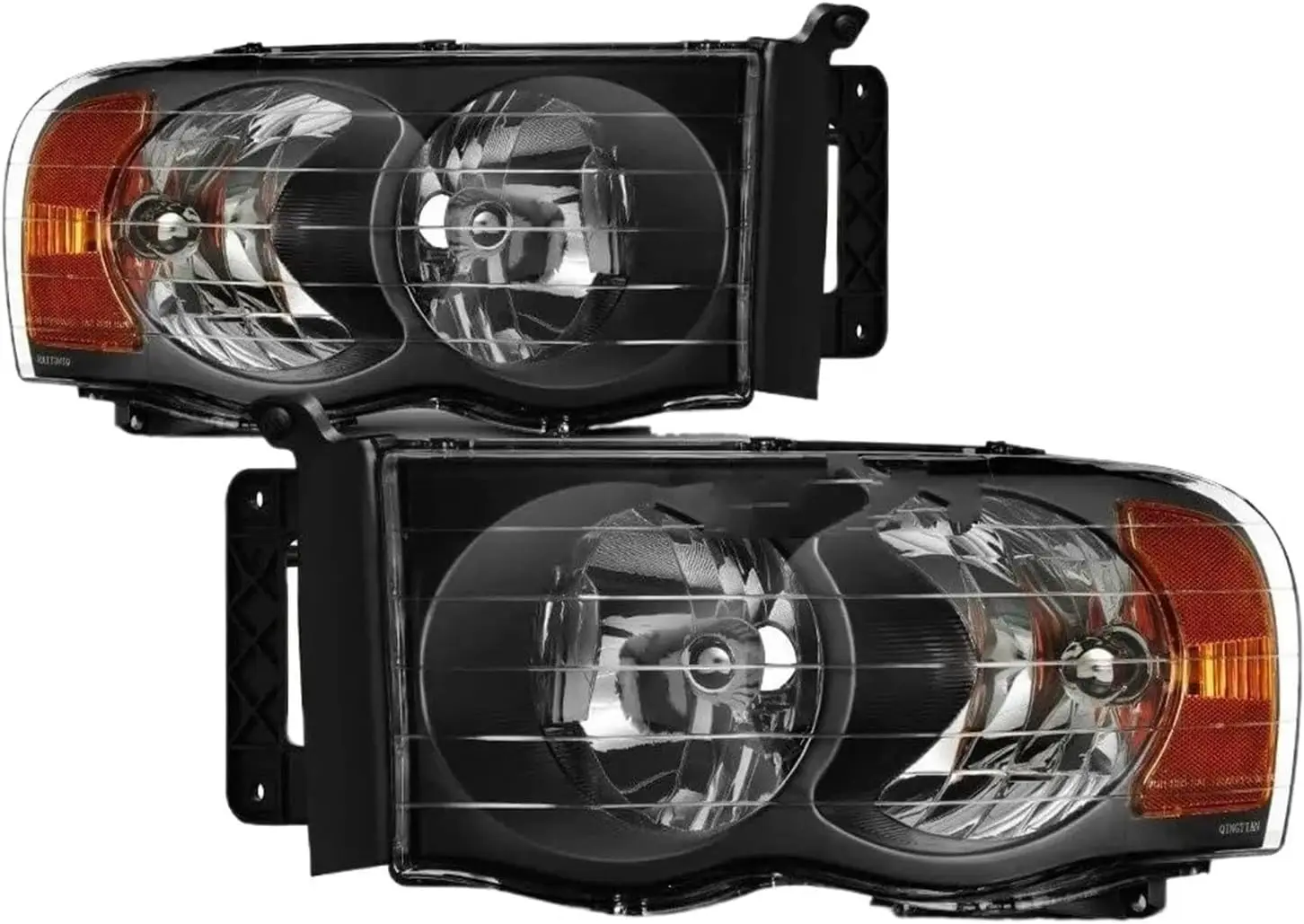 

Комплект фар для Dodge Ram 1500 (2002-2005), замена для Dodge Ram 2500/3500 (2003-2005), черный корпус.