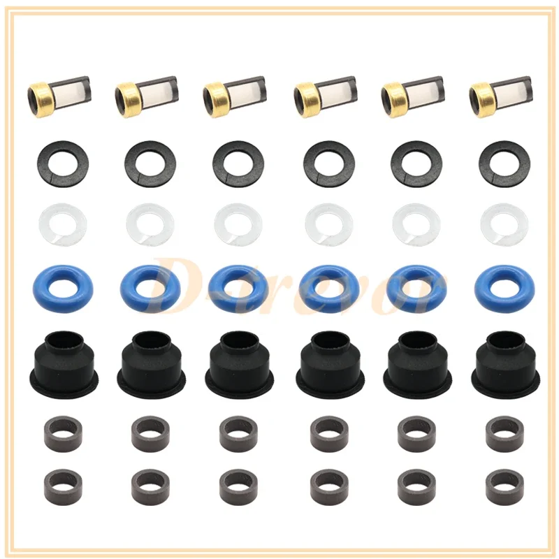 Fuel Injector Seal O-Ring Kit Seals Filters for 12608362 12633789 12633784 For Buick Allure LaCrosse Regal Verano, Chevrolet