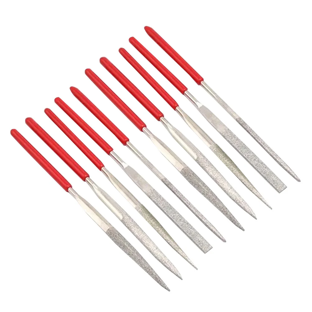 10pcs 5x180mm Jewelers Woodwork Diamond Needle File Set Wood Rasp Lapidary Ceramic Tool Gringding Carving Cutting Repair Tool