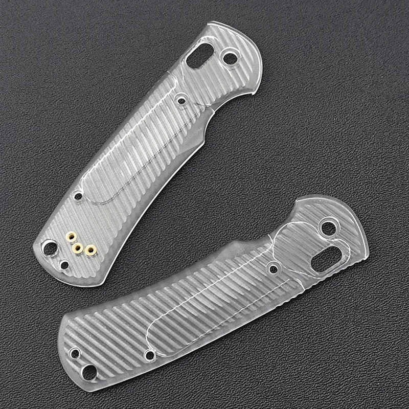 1 Pair With Support Shaft Screws Transparent Acrylic Material Knife Handle Scales For Genuine Benchmade Griptilian 551 Knives