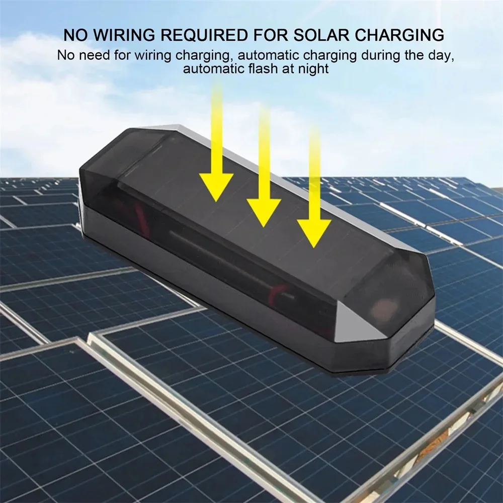 ソーラーパワー式ストロボ警告灯、RVトラックやオフロード車の安全のための多モード防水緊急ビーコン