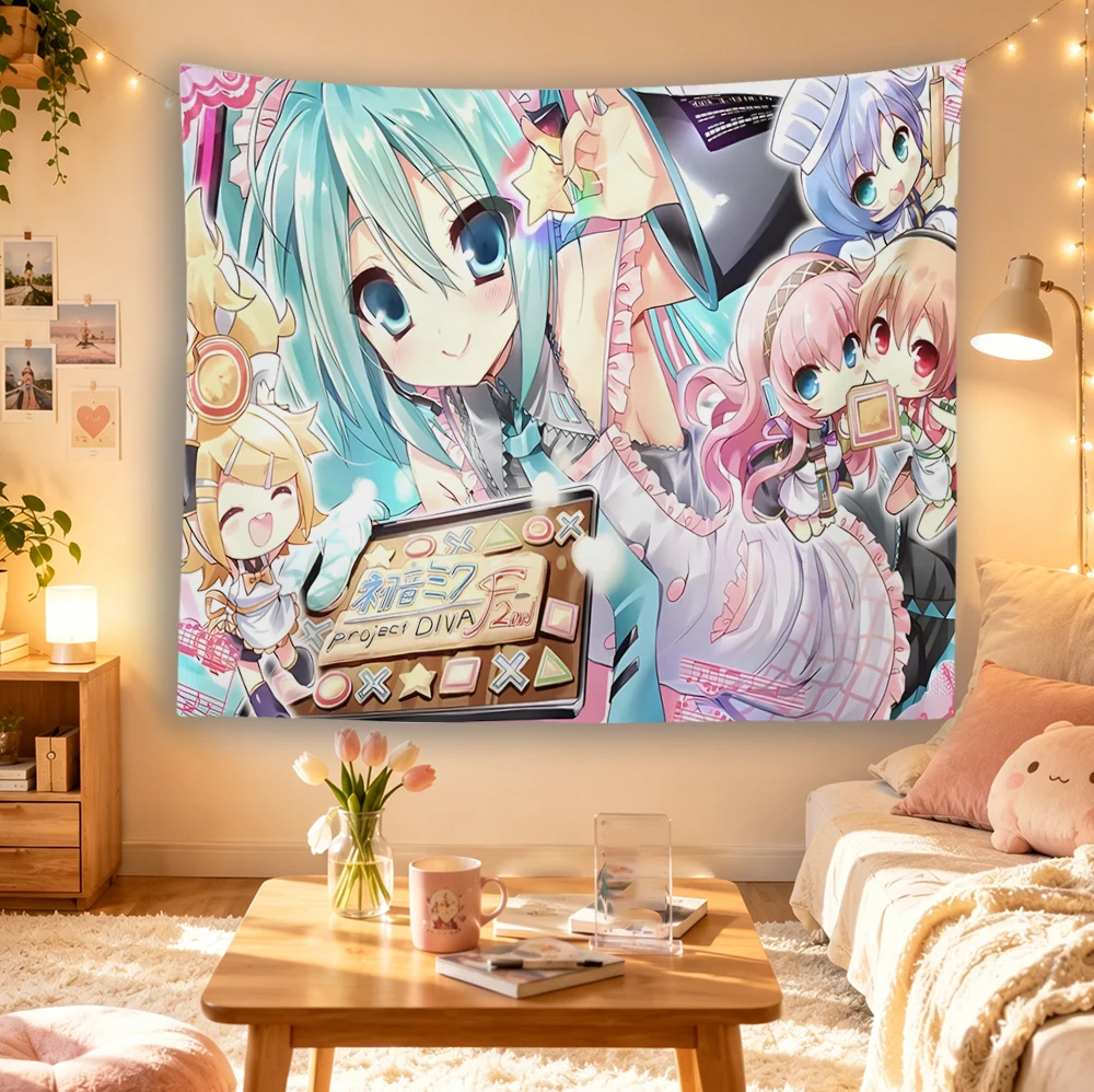 tapecaria-hatsune-miku-project-diva-decoracao-de-parede-anime-vocaloid-kagamine-rin-luka-kaito-chibi-para-quarto-otaku