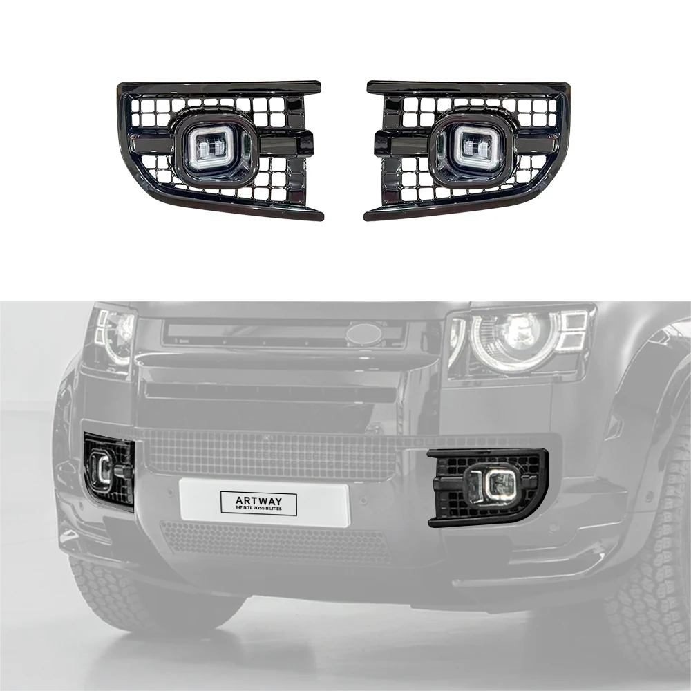 LED Grille Lights Daytime Running Light DRL Fog Lamp Upgrade For Defender L663 2020+ Auto Parts Exterior Accessories