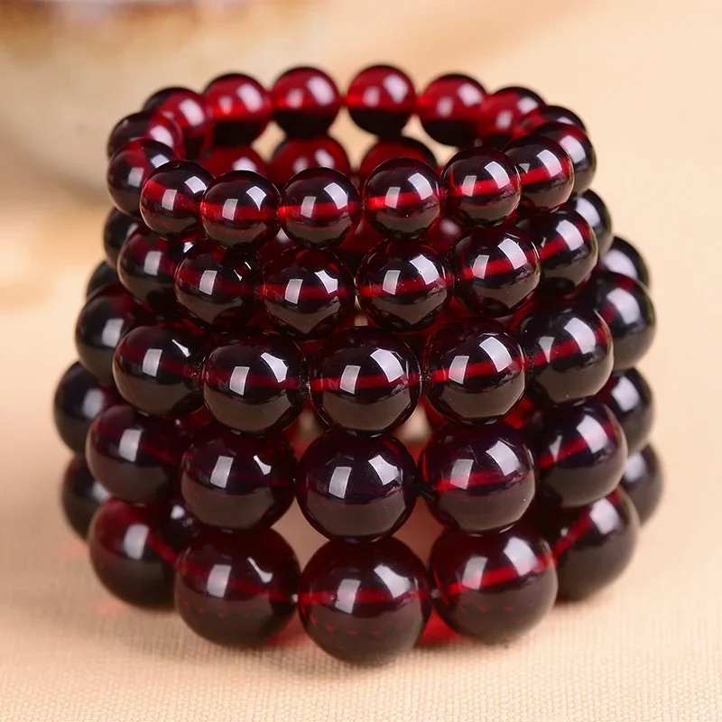 Baltic Red Blood Amber Handstring Amber Bead Bracelet 12-20mm Fluorescent Floating Salt Water for Men and Women Colar Masculino