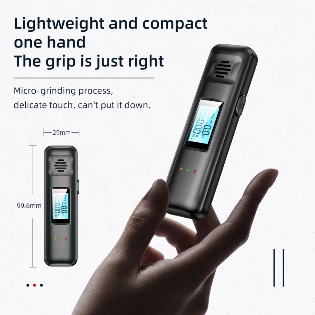 Professional Digital Breathalyzer Alcohol Detector Backlit LCD Screen for Personal & Professional Use Breath Analyzer