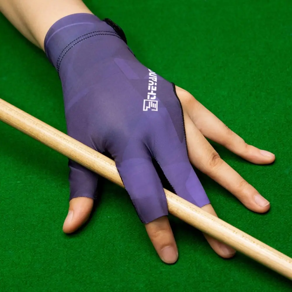 Left and Right Hand Billiards Glove Elastic Non Slip Three Fingers Glove Breathable Snooker Billiard Glove Fitness Accessories