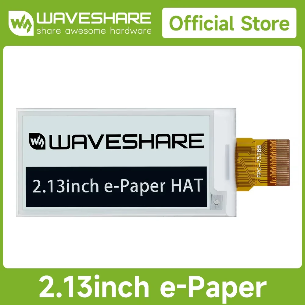 2.13inch e-Paper Waveshare 250x122 E-Ink raw display SPI e-paper black white two colors compatible Raspberry Pi Ardruino STM32