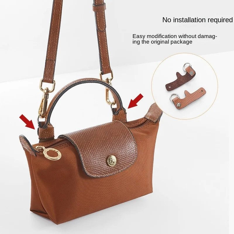 Punch-free Genuine Leather adjustable Shoulder Strap For Longchamp Bag Crossbody Conversion Bag Transformation Accessories