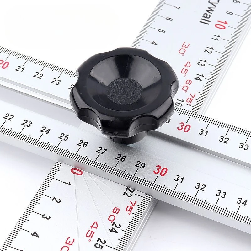 Woodworking multi-functional t-ruler two-in-one punching positioning