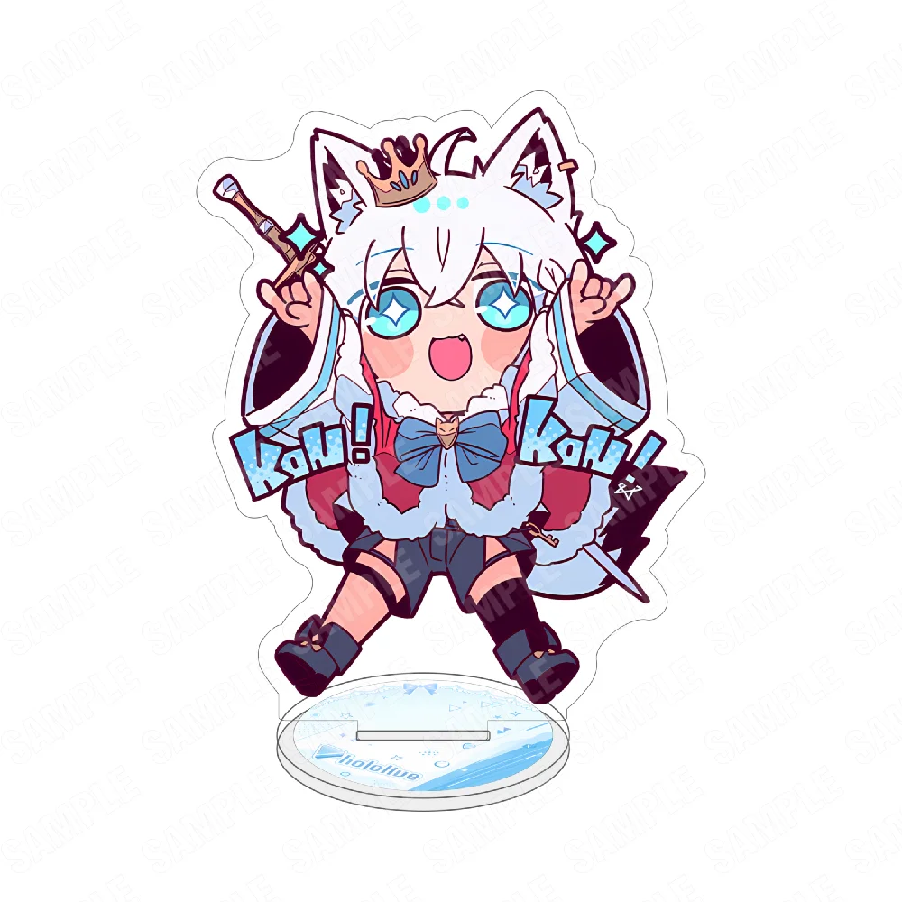 Hololive Gamers 10CM Acrylic Stand Keychain Song Wonder Future! Shirakami Fubuki Ookami Mio Nekomata Okayu Inugami Korone - view 2