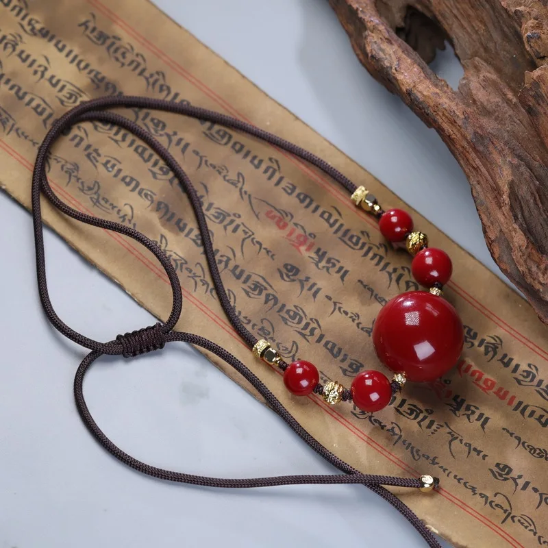 Sea Bamboo Transfer Bead Clavicle Chain Necklace