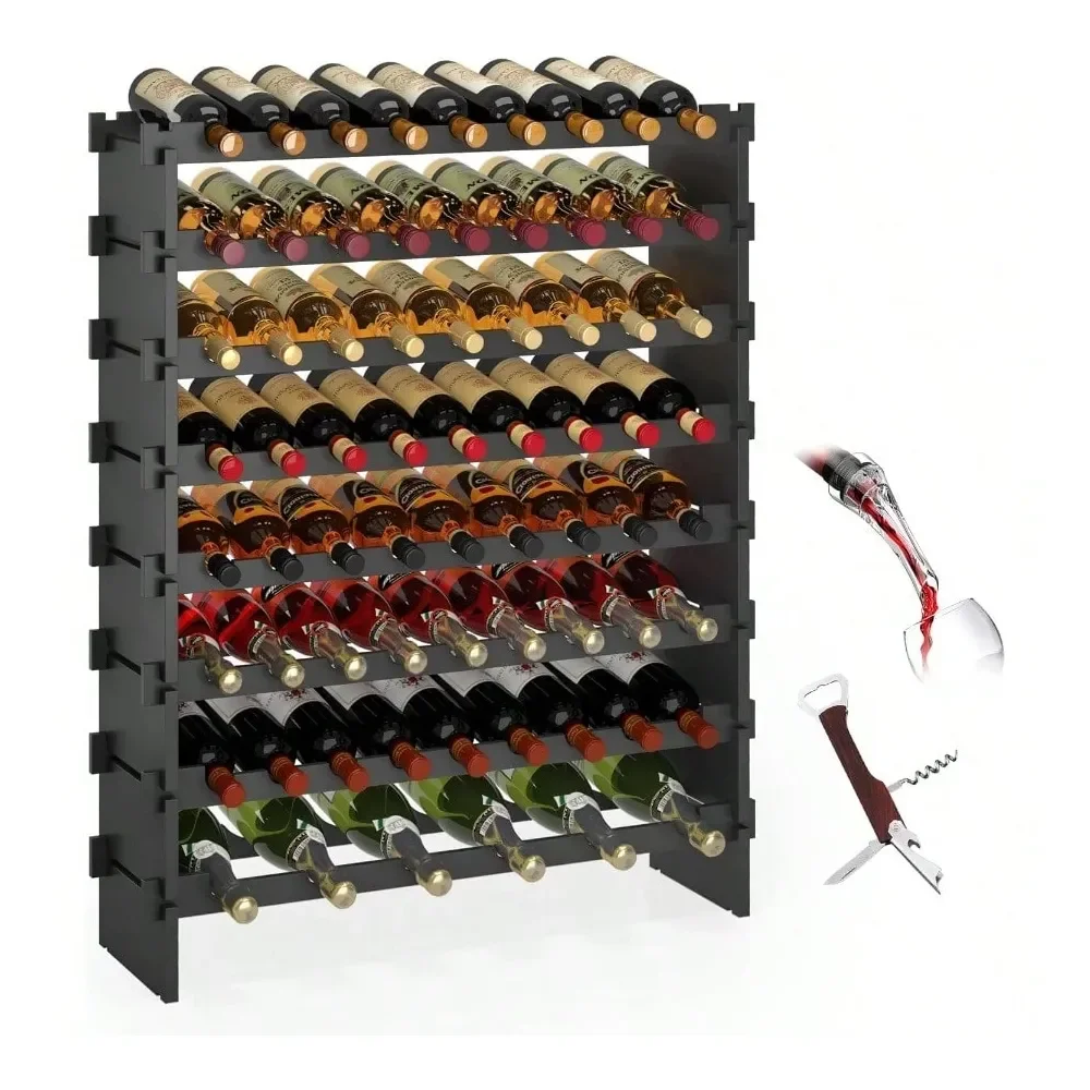 

Напольные и настенные модульные бамбуковые стеллажи для вина, штабелируемые, для хранения и демонстрации бутылок