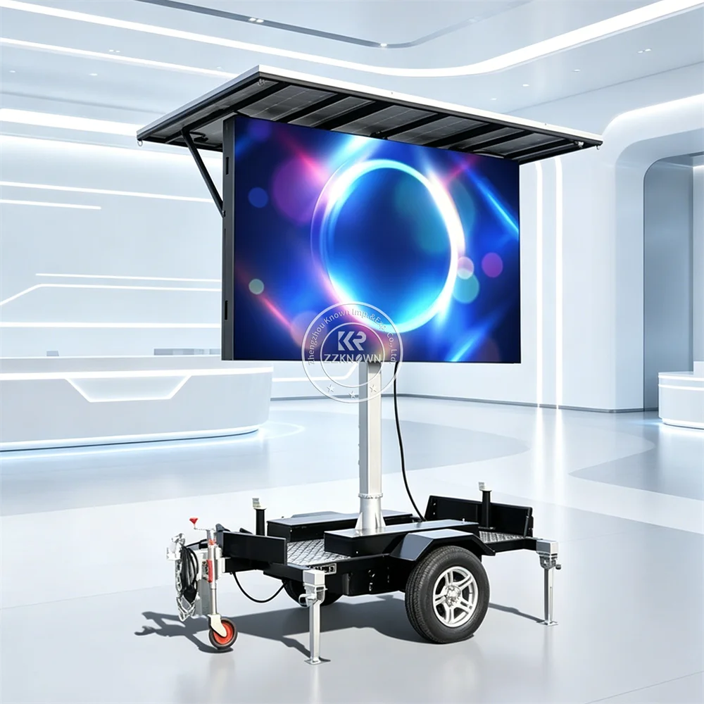 Mobile LED Billboard Trailer Solar Advertising Screen Truck Outdoor Digital Display Trailer For Event Marketing Use