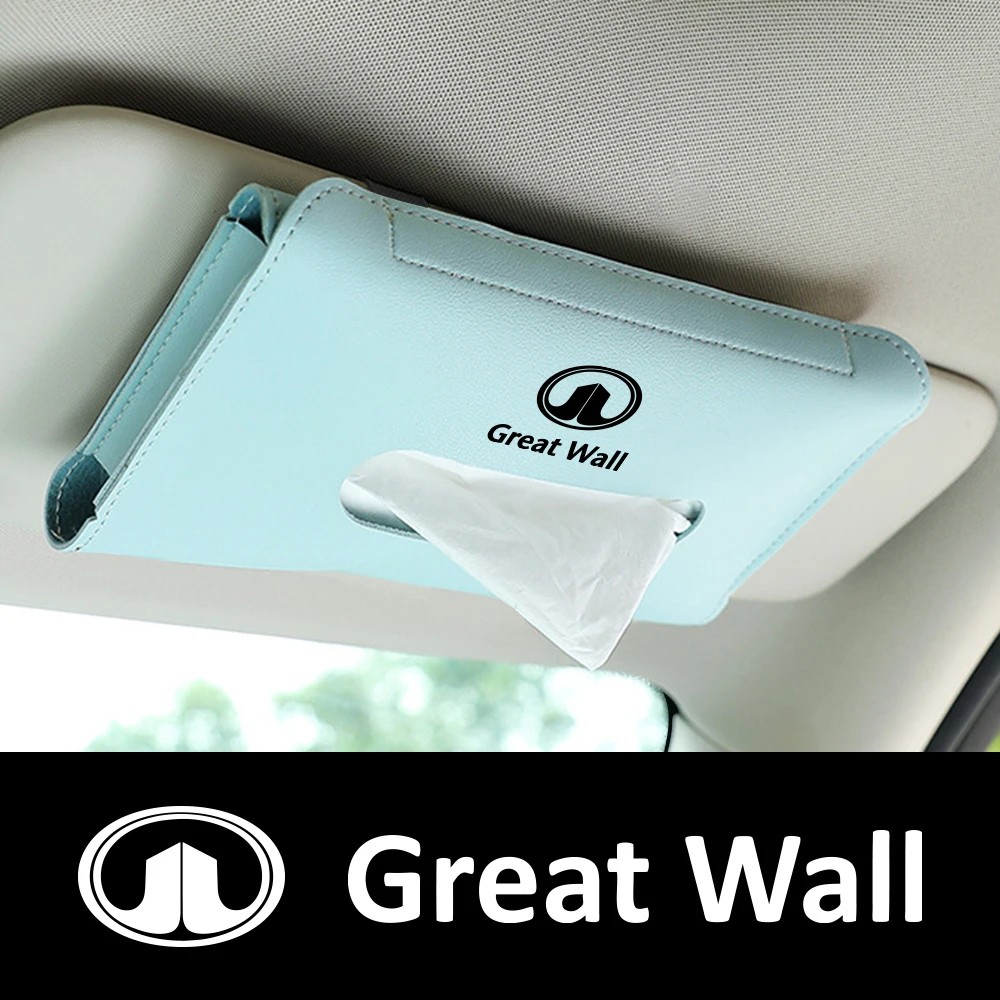 Car Sun Visor Tissue Box For Great Wall Poer Wingle 5 7 Haval H5 H3 H6 M4 Voleex C20 C30 Steed Tank 500 WEY Auto Accessories