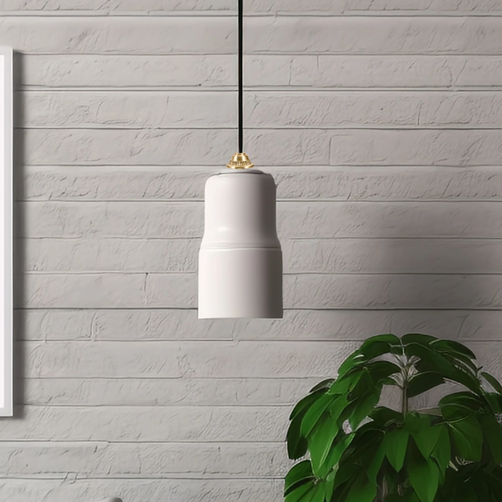 

Semi-Enclosed Brass Lamp Cup Sturdy Base Wall Ceiling Light Cup Durable Long-Lasting Lampshade Finial Modern Lamp Bases