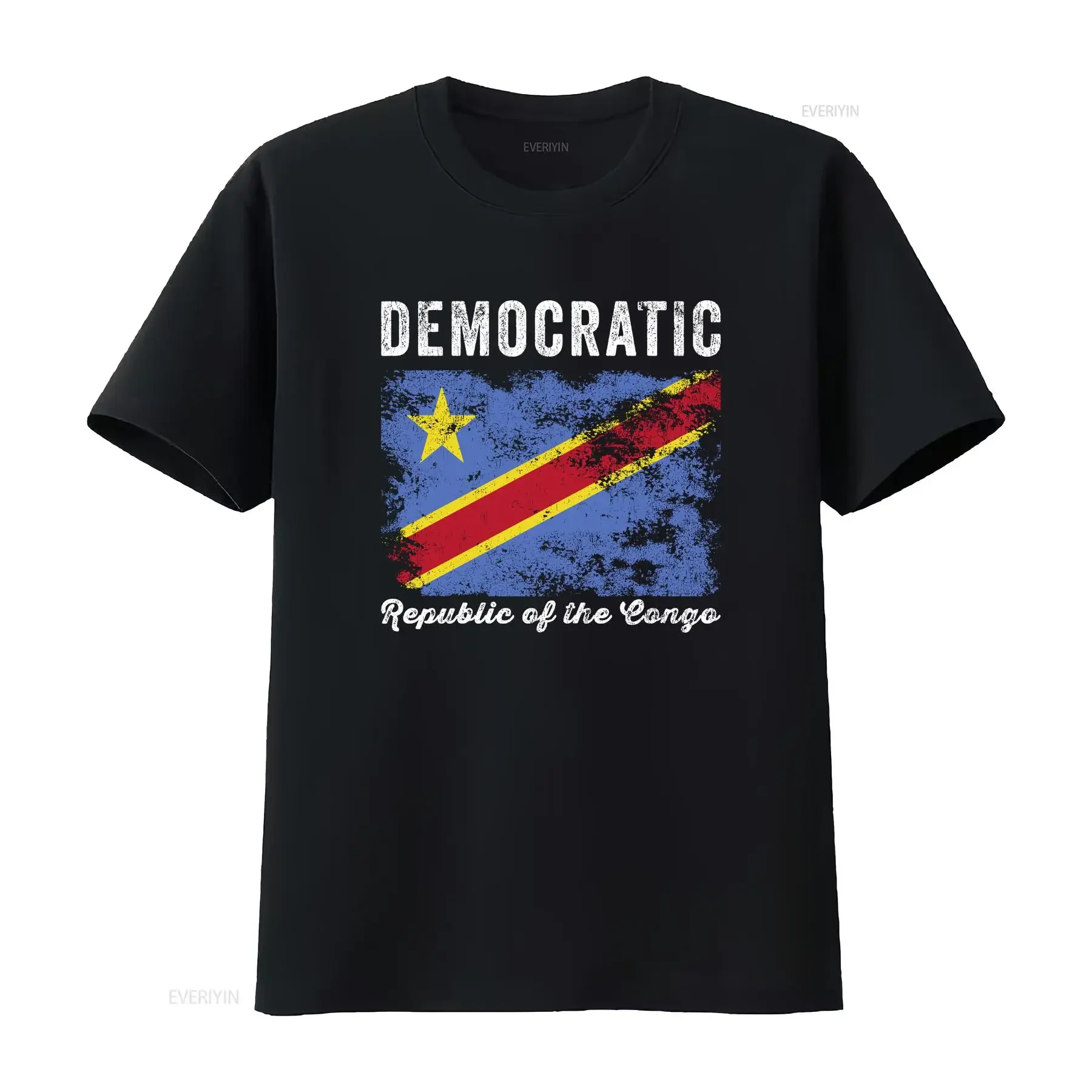 Democratic Republic of the Congo Flag T Shirt vintage Washed Stylish Soft Top For Everyday Wear designer clothes fashion