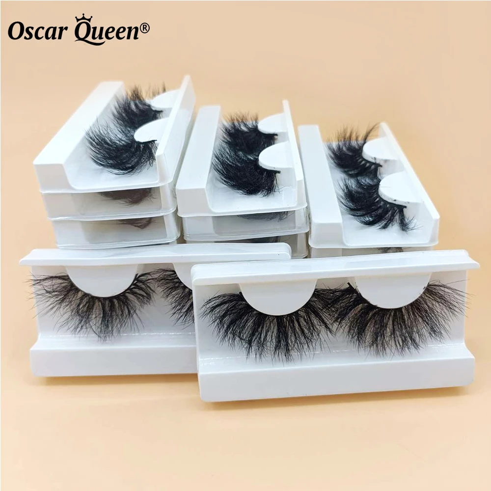 

Messy Fluffy 5D 22-25mm Handmade False Lashes Extension Supplies 3D Easy Fan Soft Reusable Natural Mink Eyelashes Makeup Beauty