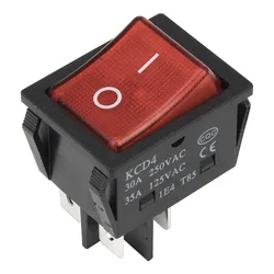 KCD4-201N-3 perforate 30 x 22 mm 30A 4 pin ON - OFF boat rocker switch KCD4 series power switch with 220V light