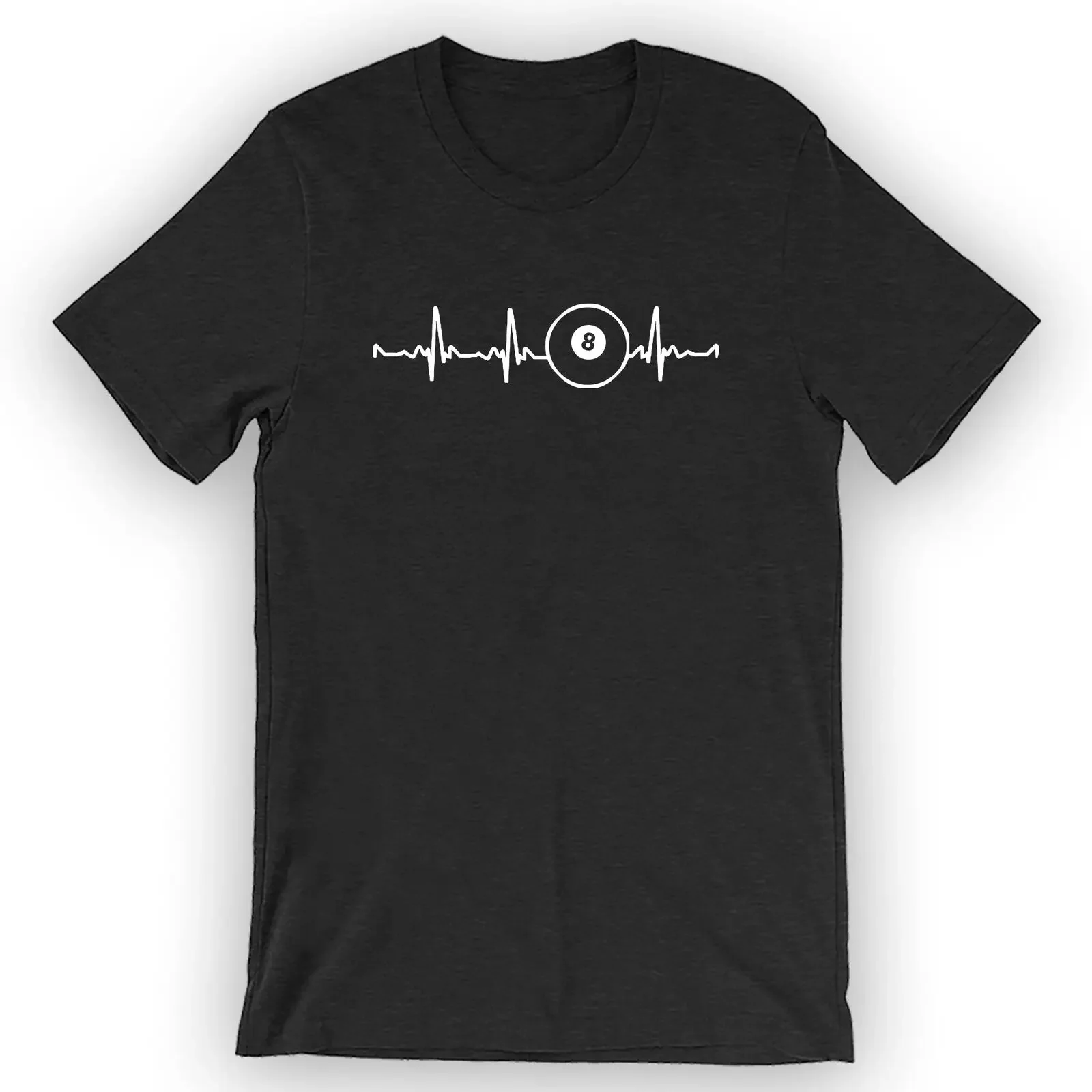 Unisex 8 Ball Heartbeat T-Shirt Billiards Shirt