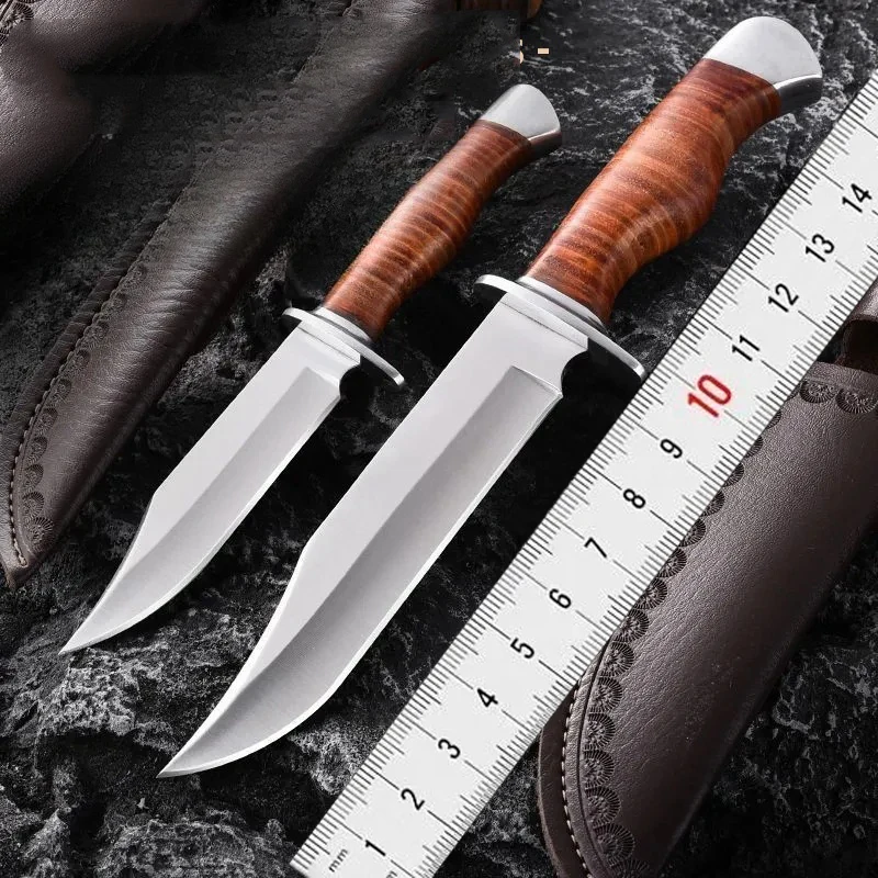 Outdoor Camping High Hardness Survival Outdoor Knife Outdoor Fishing Portable Straight Knife Camping Portable Knife Fruit Knife