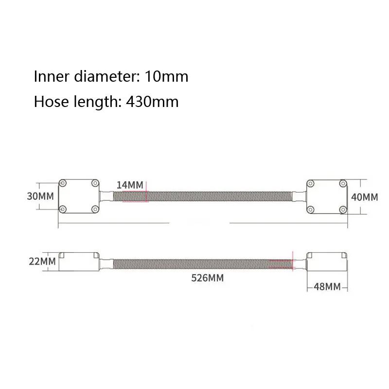 5pcs Door Loop  Aluminum Alloy Conduit Wire Protector Stainless Steel Hose Inner Diameter: 10mm For Door Locks