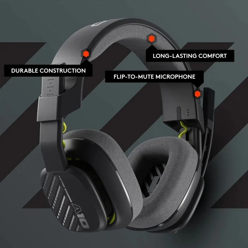 Logitech Astro A10 Gaming Headset Gen 2 Lightweight Active Noise Cancellation 3.5mm XBOX / PS4 Earphone for PC Laptop