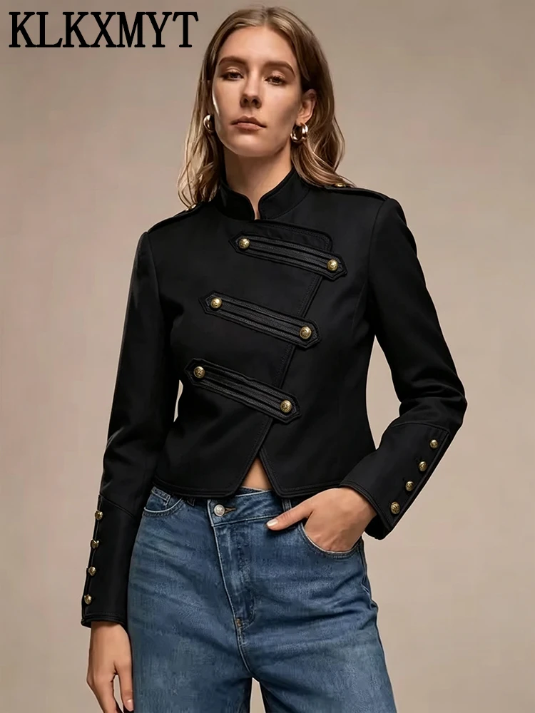 

KLKXMYT Fashion Rope Knot Buckle Coat for Womens Cropped Jacket Spring High Street Casual Vacation Party Daily Vintage Outerwear