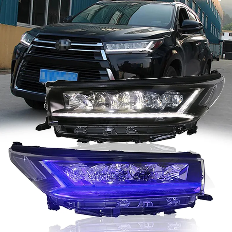 

For Toyota Highlander Head Lamp 2018-2020 Car Accessory Fog Lights Day Running Light DRL LED Headlights