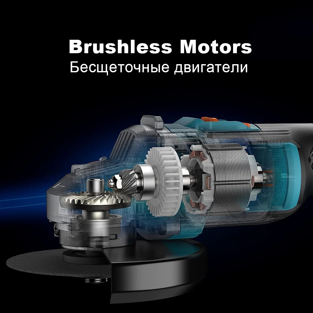 Brushless Electric Angle Grinder 100/125mm 3 Gear for Makita 18v Battery Grinding Cutting Polishing Machine Woodworking Tools